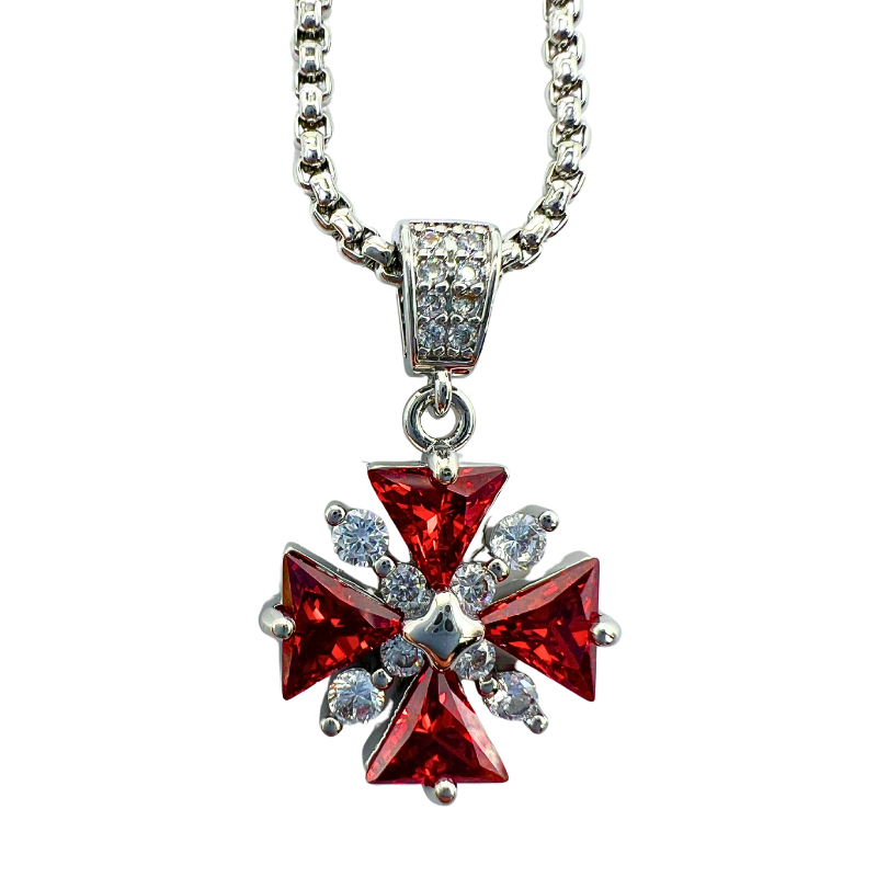 Holy Land Cross Pendant with Matching Chain