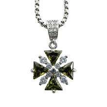 Load image into Gallery viewer, Holy Land Cross Pendant with Matching Chain