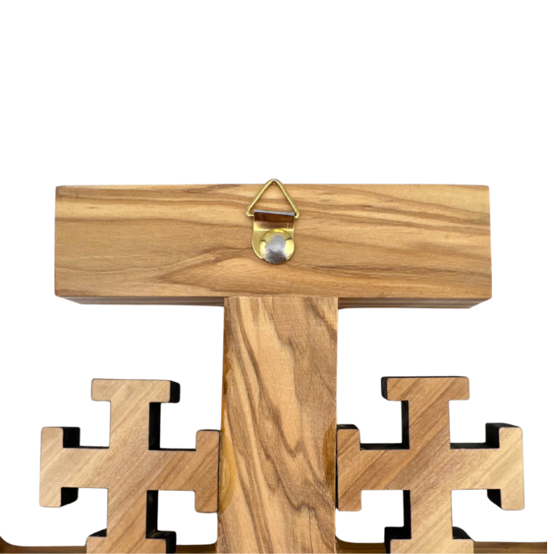 Jerusalem Wall Cross with 4 Holy Land Elements