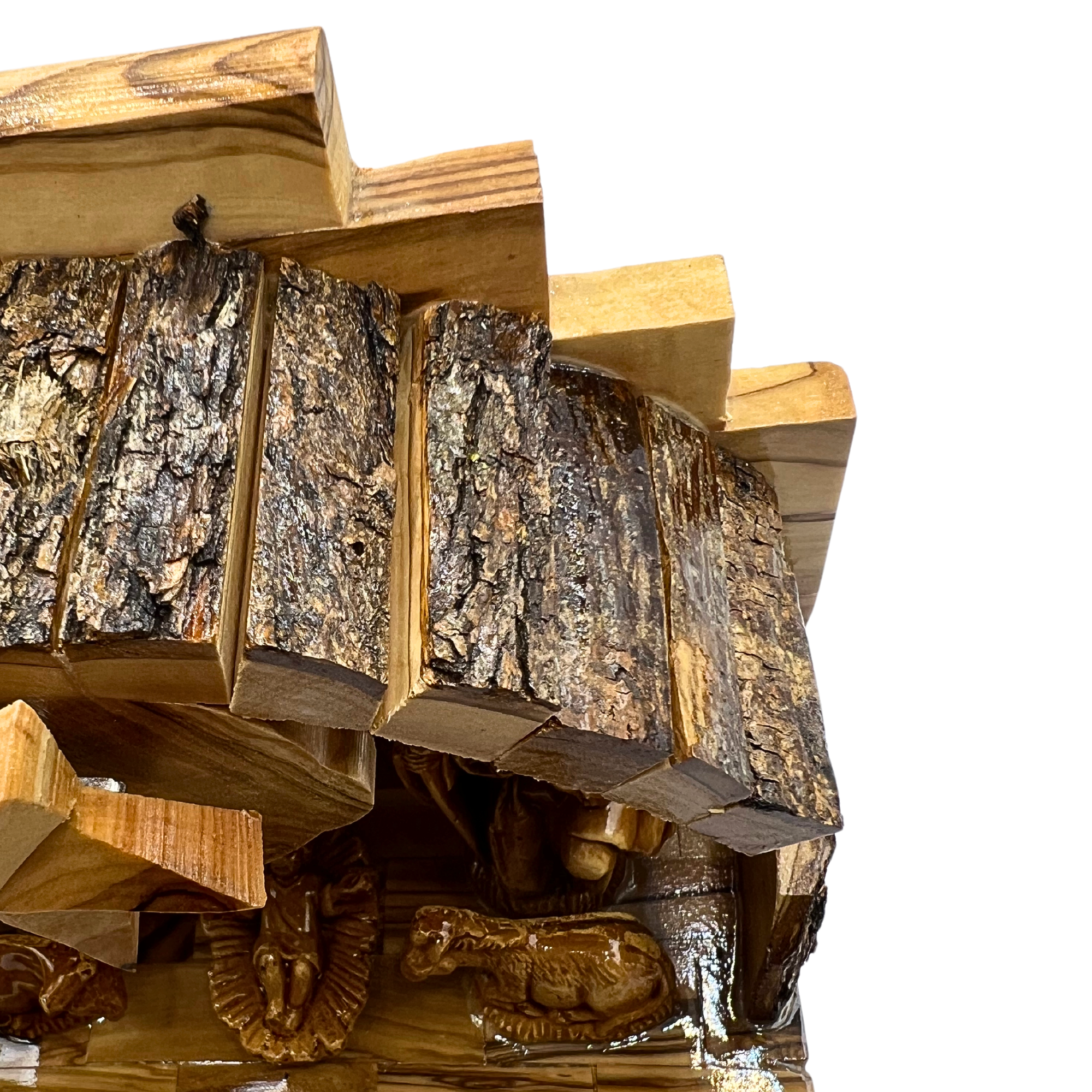 Olive Wood Nativity Set with Music Box ( 9.5 x 5 x 7.0 )