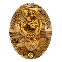 Load image into Gallery viewer, Holy Family God Bless Our Home Plaque 11" x 9"