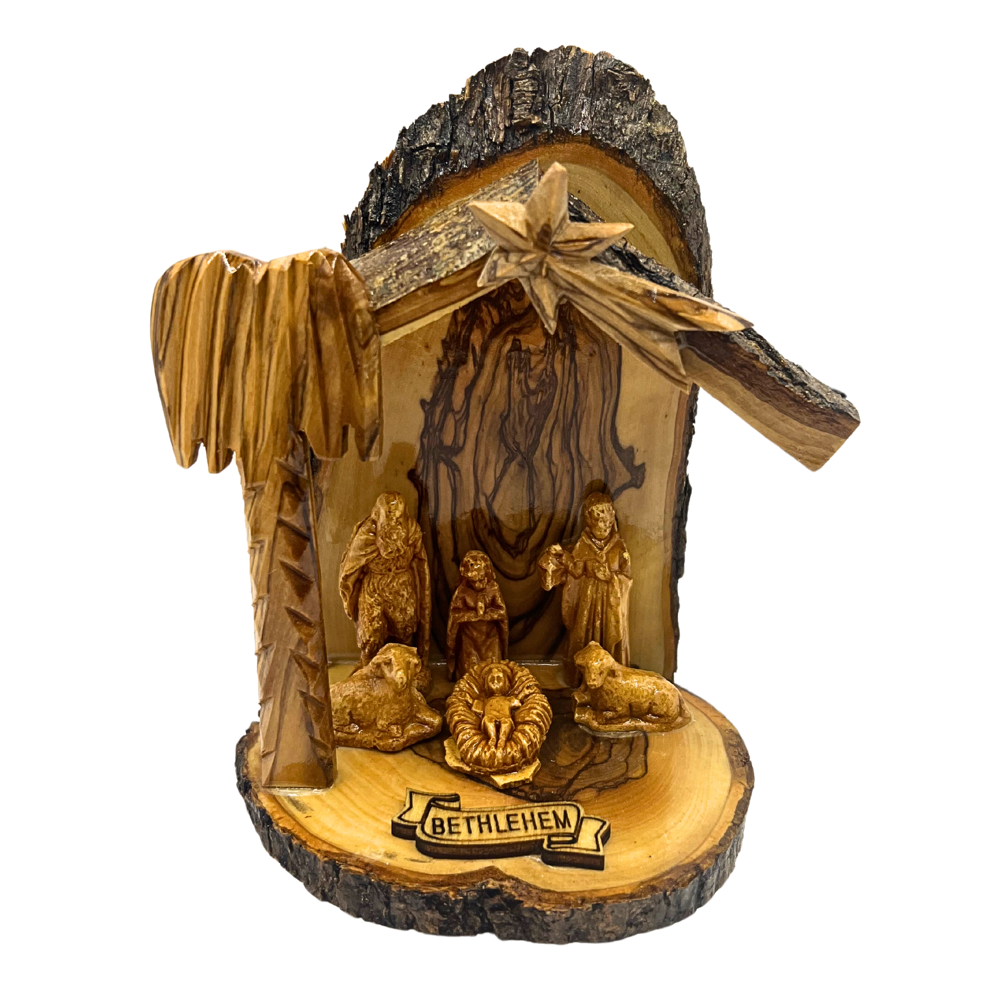 Olive Wood Nativity Scene ( 5 1/2″ x 3 1/2″ x 6″ )