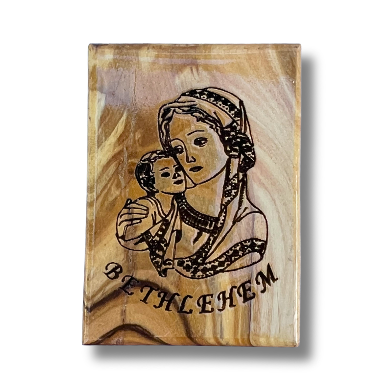 *NEW "Virgin Mary" Olive Wood Magnet