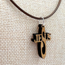 Load image into Gallery viewer, Holy Land Jesus Name Cross Pendant