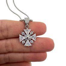 Load image into Gallery viewer, Holy Land Cross Pendant with Matching Chain