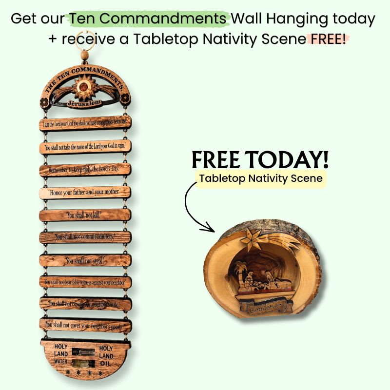 Ten Commandments Wall Hanging from the Holy Land