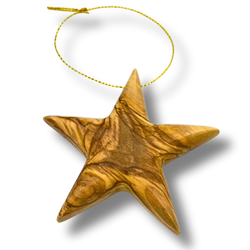 Olive Wood Star Ornament Christmas Ornament