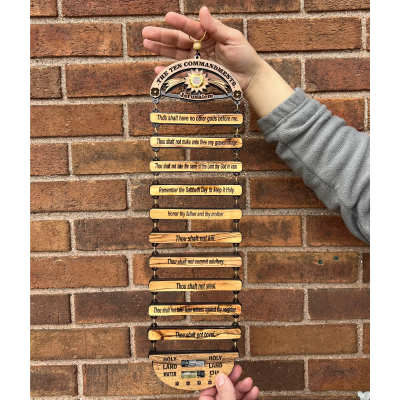 Ten Commandments from the Holy Land Wall Hanging