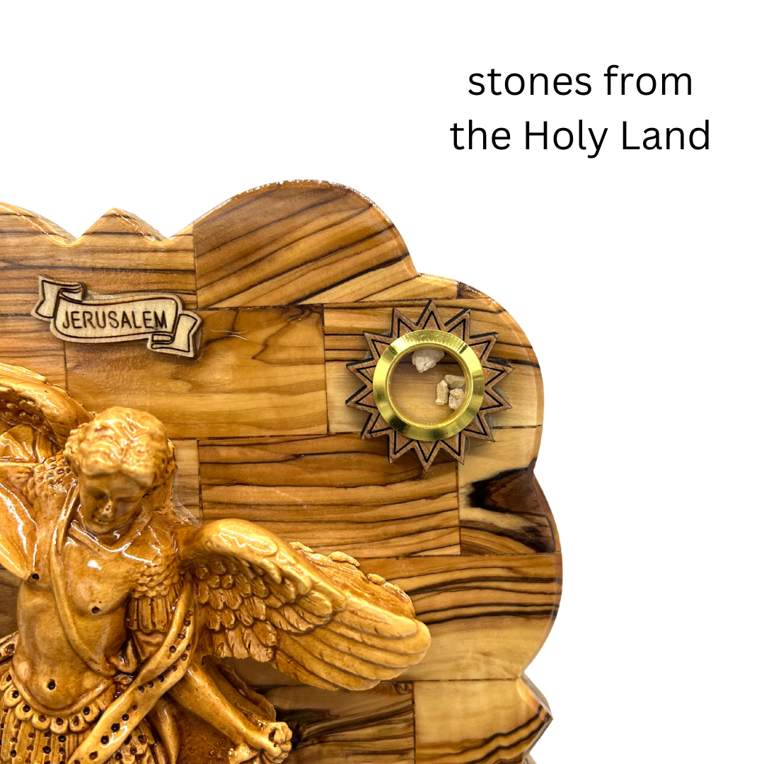 St. Michael God Bless Our Home Plaque 10.5" x 8"