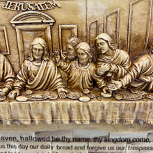 Load image into Gallery viewer, Extra Large Last Supper &quot;Our Father&quot; Plaque 23&quot; x 16&quot;