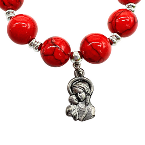 Holy Land Charm Bracelet in Red