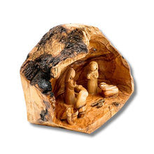 Load image into Gallery viewer, NEW* Olive Wood Nativity Scene in a Cave made in the Holy Land