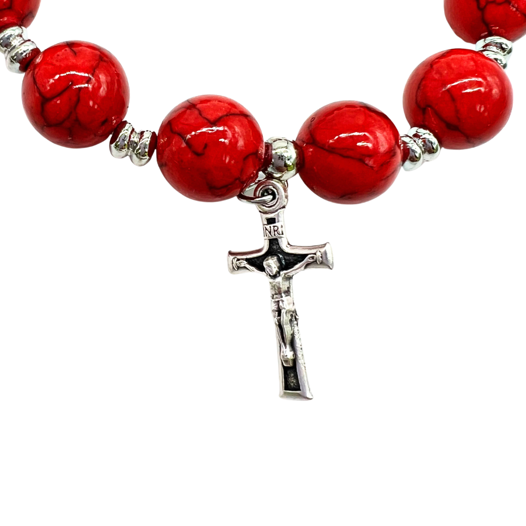 Holy Land Charm Bracelet in Red