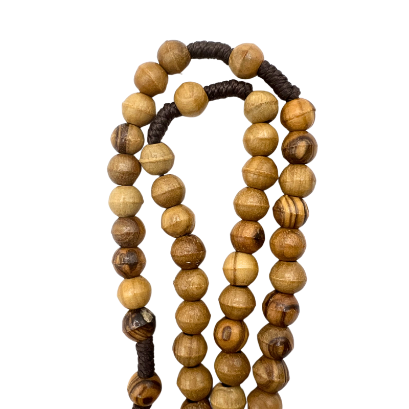 Olive Wood Beads Rosary with Comfort Cross