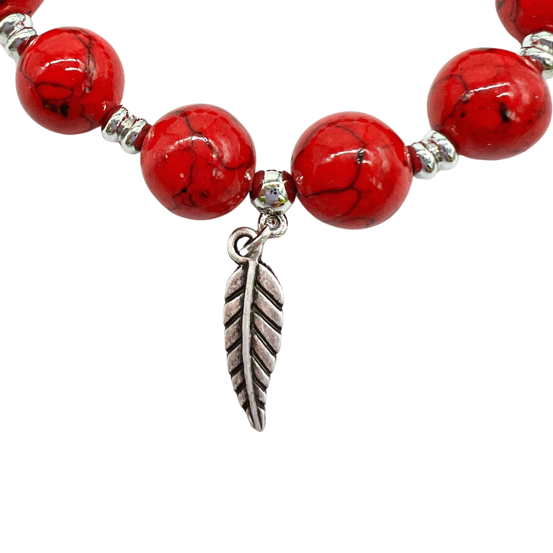 Holy Land Charm Bracelet in Red