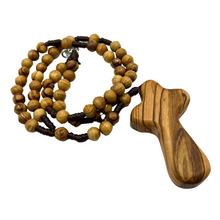 Load image into Gallery viewer, Olive Wood Beads Rosary with Comfort Cross