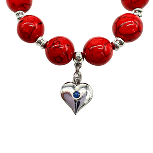 Holy Land Charm Bracelet in Red