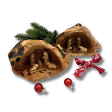 Load image into Gallery viewer, NEW* Olive Wood Nativity Scene in a Cave made in the Holy Land