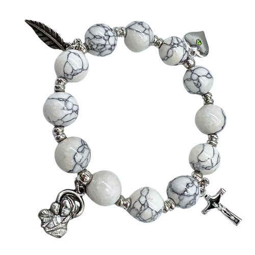 Holy Land Charm Bracelet in White