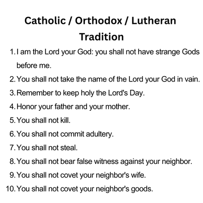 Ten Commandments Wall Hanging from the Holy Land