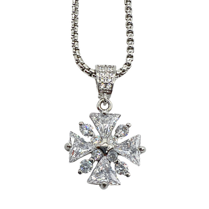 Holy Land Cross Pendant with Matching Chain