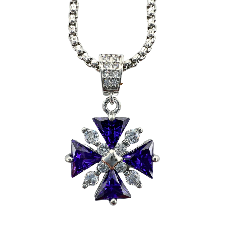 Holy Land Cross Pendant with Matching Chain