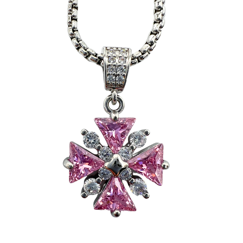 Holy Land Cross Pendant with Matching Chain
