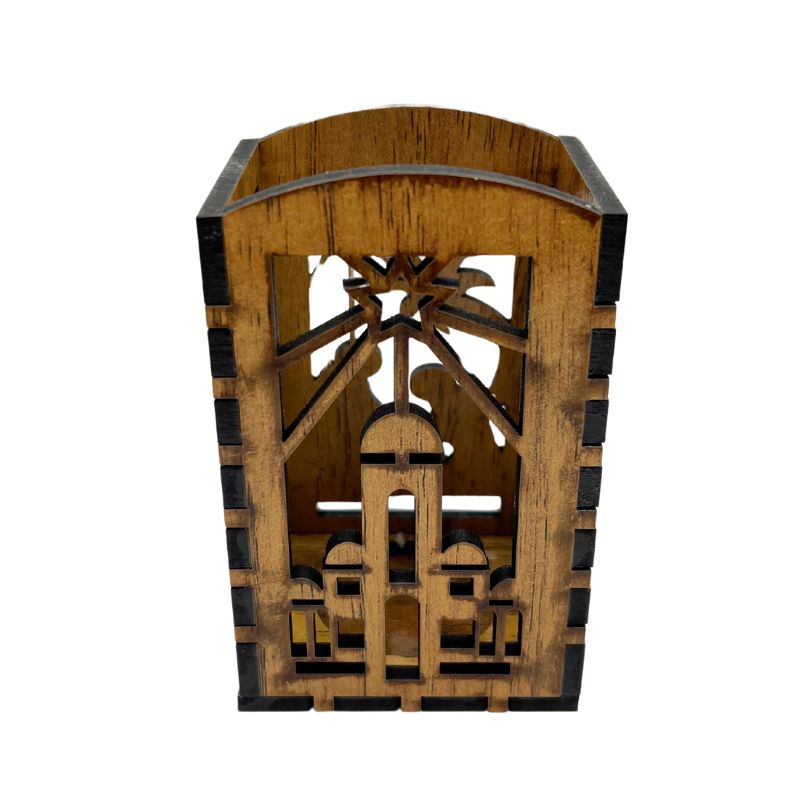 Candle Holder with Nativity Story