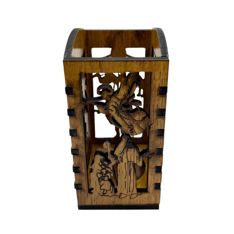 Candle Holder with Nativity Story