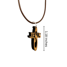 Load image into Gallery viewer, Holy Land Jesus Name Cross Pendant