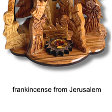 Load image into Gallery viewer, Olive Wood Nativity Scene with Music Box - (8x6 Inches) - OVERSTOCK SALE