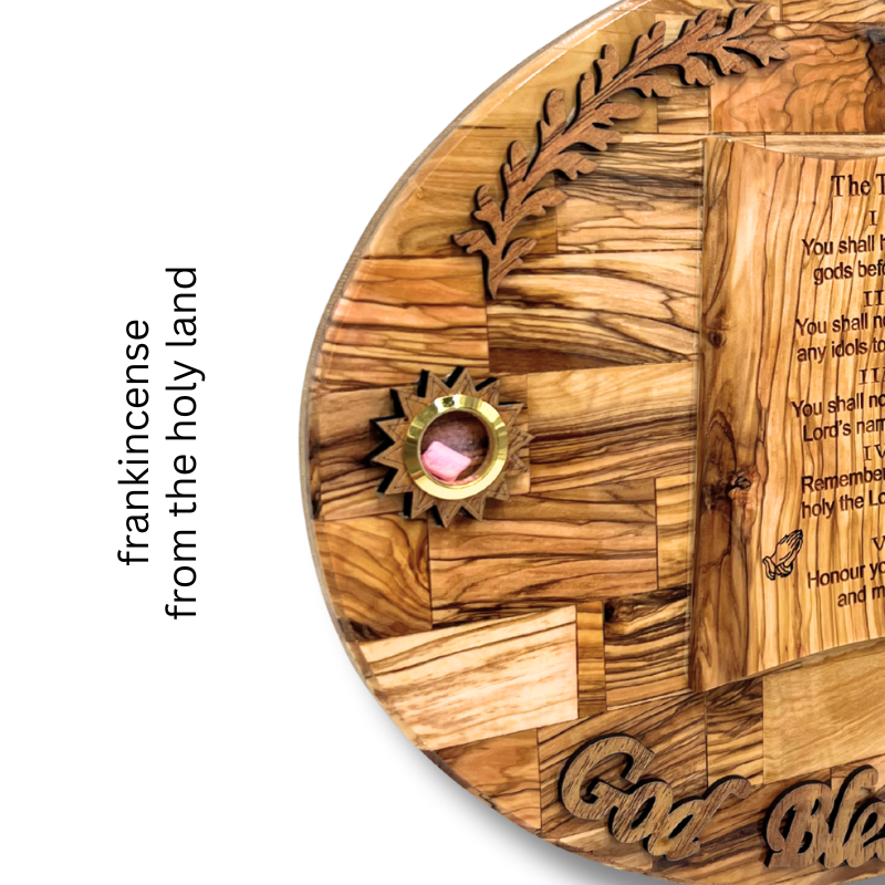 God Bless Our Home Ten Commandments Plaque - 16"x12"