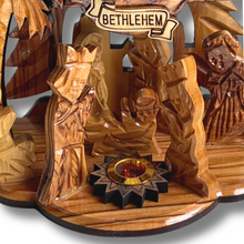 Load image into Gallery viewer, Olive Wood Nativity Scene with Music Box - (8x6 Inches) - OVERSTOCK SALE