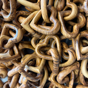 Olive Wood Connected Hearts