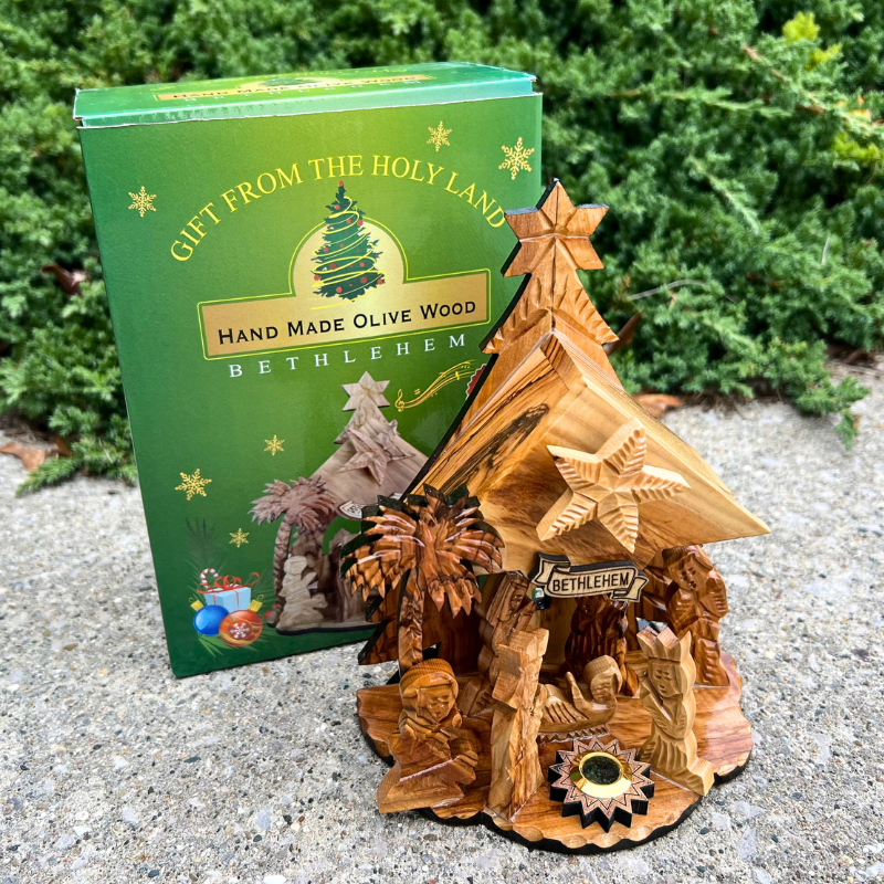 Holy Land Nativity Scene with Music Box