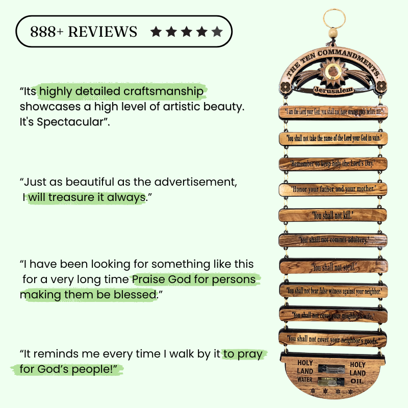 Ten Commandments Wall Hanging from the Holy Land