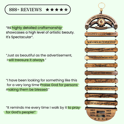 Ten Commandments Wall Hanging from the Holy Land