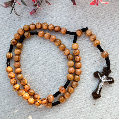 Jerusalem Olive Wood Beads Rosary - Holy Land Rosaries