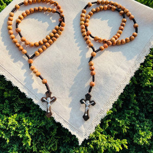 BUY ONE GET ONE FREE: "HOLY LAND OLIVE WOOD ROSARY"