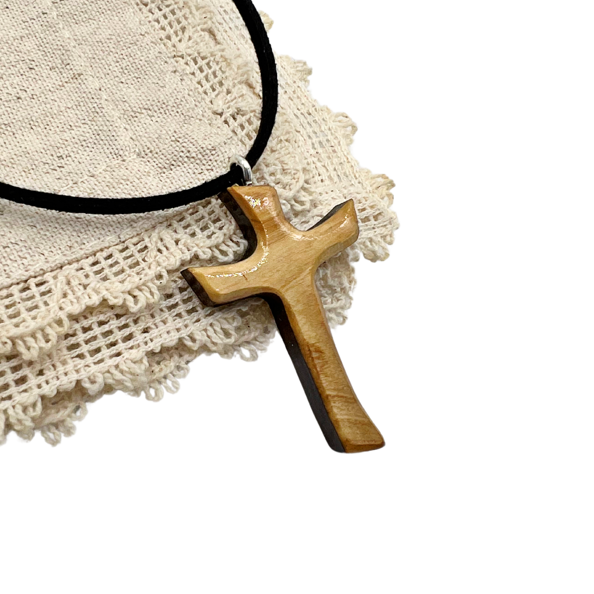 Holy Land Olive Wood Cross Pendant1