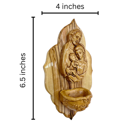 Holy Family Holy Water Font Plaque (4"x 6.5")