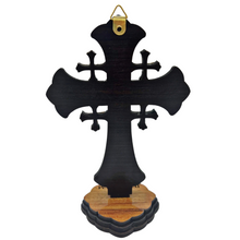 Load image into Gallery viewer, Olive Wood Crucifix with Removable Stand