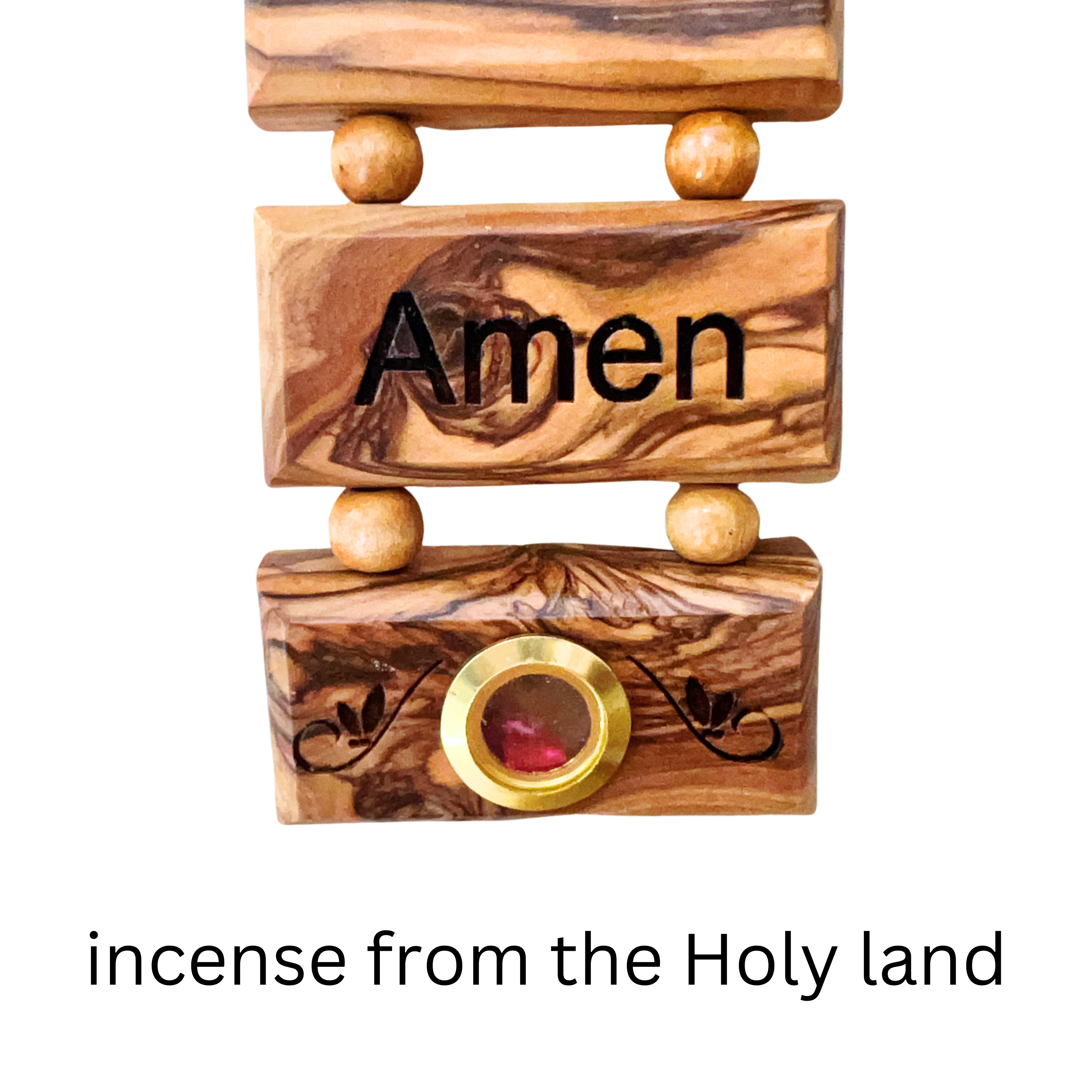 Large Olive Wood Cross with Lord&