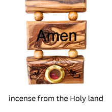 Load image into Gallery viewer, Large Olive Wood Cross with Lord&#39;s Prayer - Holy Land Crosses