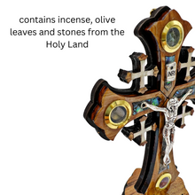 Load image into Gallery viewer, Olive Wood Crucifix with Removable Stand