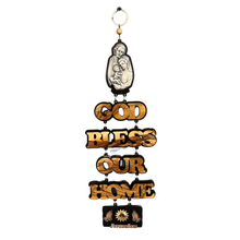 Load image into Gallery viewer, God Bless Our Home with Holy Family Wall Hanging