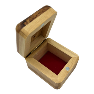 Olive Wood Jewelry Box with Jerusalem Cross