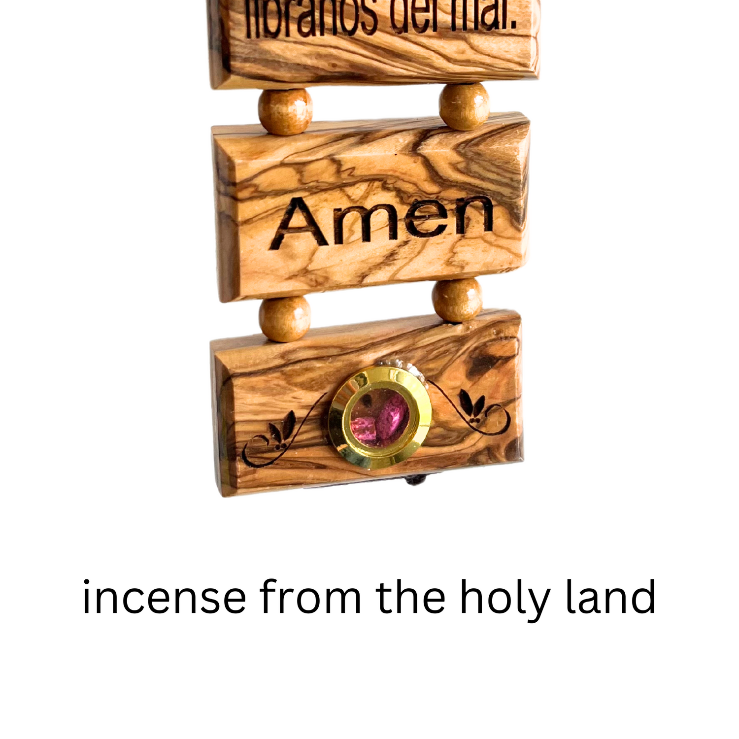 Large Olive Wood Cross with Lord&