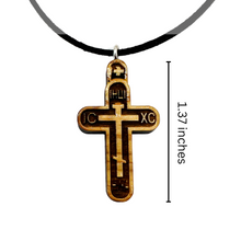 Load image into Gallery viewer, Olive Wood Orthodox Cross Pendant