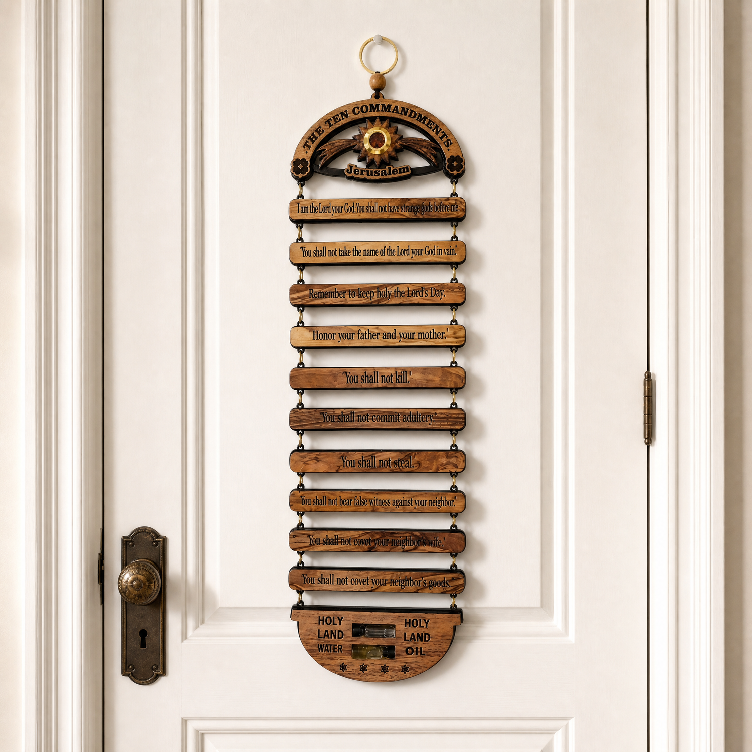 Ten Commandments Wall Hanging from the Holy Land